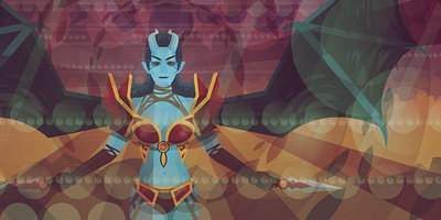 Akasha, the Queen of Pain dota dota2 flat graphic art illustration vector vector illustration