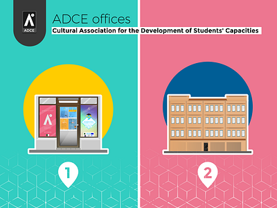 ADCE offices design illustration minimal vector