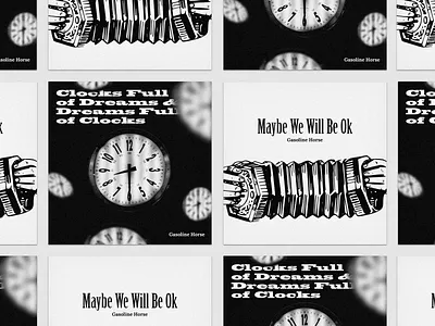 Album Covers accordion album art album artwork album cover album cover design art artwork black and white clock concertina ep music songs