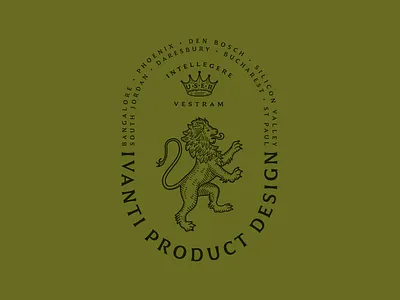 Intellegere User Vestram badge cities claws crown etching heraldic illustration latin line lion procreate swag user