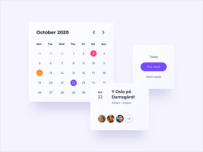 Calendar UI Components calendar calendar components calendar ui card components design event event card event ui ildiesign ui ui components ui design ui pattern ui ux uidesign ux ux design