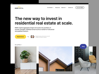 Immo Capital - Home Ver #1 app b2b balkan brothers branding cms design development finance investment logo product design property real estate technology ui user experience ux web design website