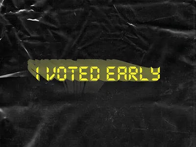 Into Action Creative Jam Prompt #1 // GET OUT THE VOTE alarm branding clock design election illustration neon plastic typography vector vote vote2020 voter votes