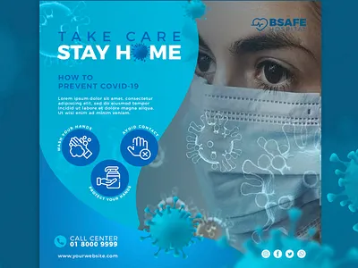 Business Flyer Design branding corona corona virus covid flyer covid19 flyer flyer design flyer template flyers graphic design health illustration minimal typography vector