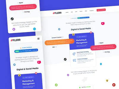 FLERR - Web UI Revamp agency website digital design marketing website revamp social media web ui design webdesign website concept website design