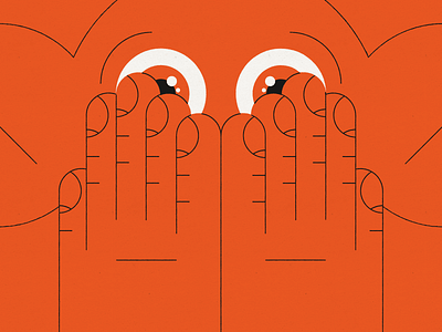 Vectober 26 – Hide character design hands hide illustration inktober line design scared simple stylized vectober vector