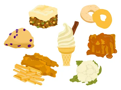 Irish Food fish and chips food food illustration icecream illustration irish nutrition