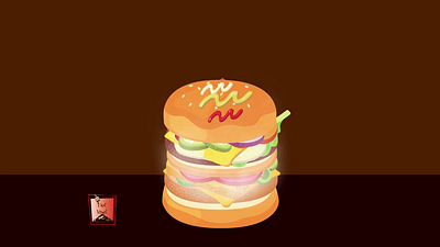 Burger advertising | 2D animation | Motion Graphics animation app branding character clean design flat identity illustration illustrator vector