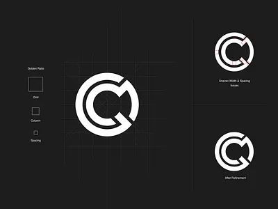 Existing Logo Refinement balance circle circles clean even goldenratio grid logo refinement shapes square symmetrical