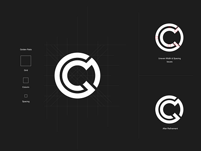 Existing Logo Refinement balance circle circles clean even goldenratio grid logo refinement shapes square symmetrical