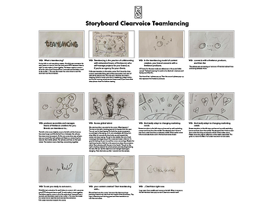 Storyboard for Clearvoice Teamlancing animation behind the scenes character design collaborate collaboration explainer video heart ideas illustration inspirational motion graphics pencil drawing pencil sketch planning project project management question sketch sketchbook sketching