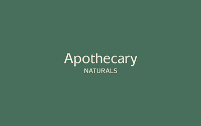 Apothecary Naturals Logo art direction brand identity branding cannabis cannabis logo cbd cbd logo design logo typedesign typography wellness