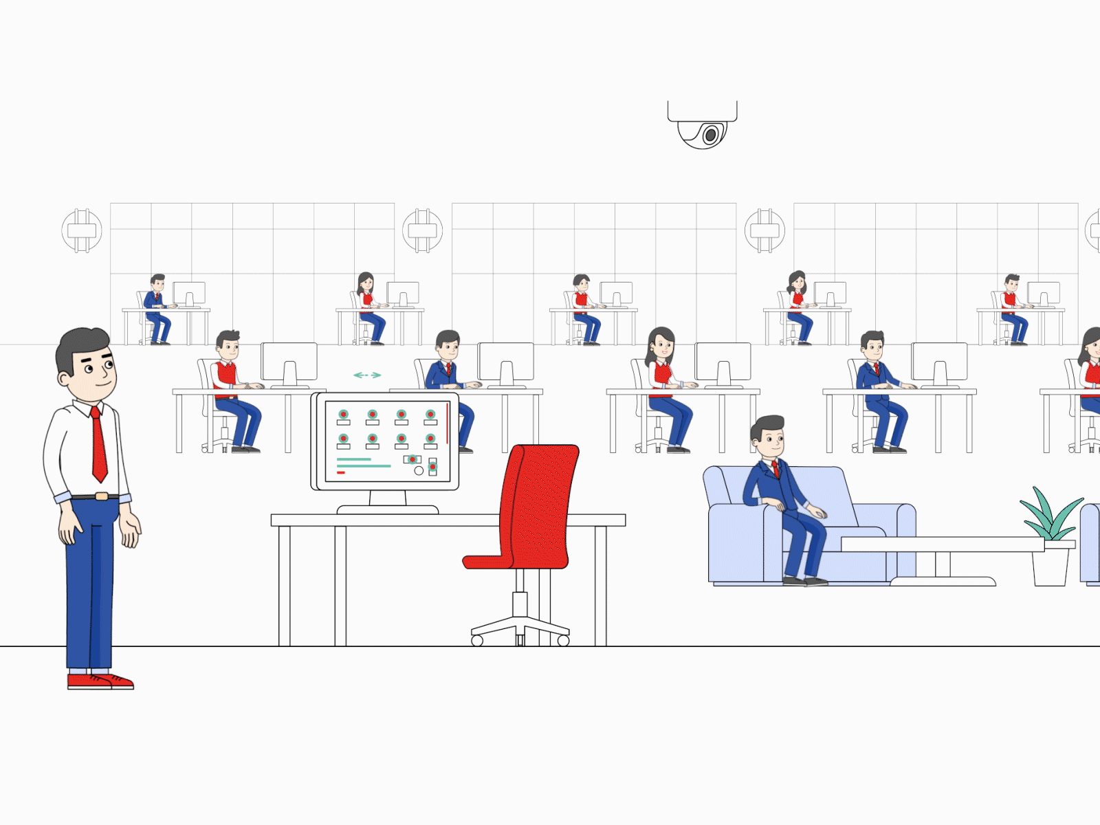 GIF animation TDL & Cisco 2d animation adobe after effects animated gif cartoon character design explainer explainer video illustration motion graphics