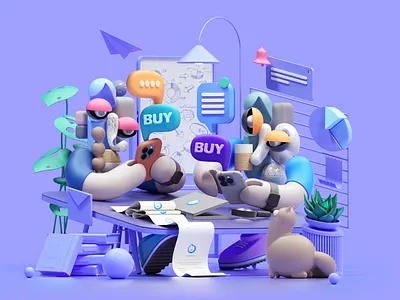 Web Illustrations 3d branding cinema4d design graphic design icons illustration inspiration modern octane