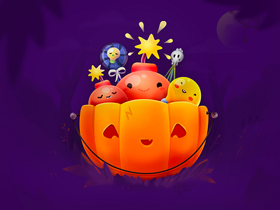 Halloween Zilla @appsulove @design @halloween illustration ui