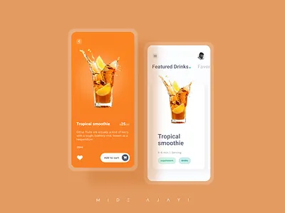 Juice App design drink figma food fruit fruit app fruity juice juice app juice box minimal mix mobile app mobile design mobile ui ui ux