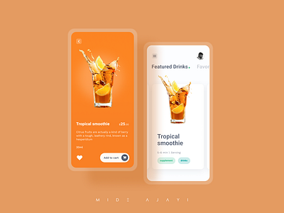 Juice App design drink figma food fruit fruit app fruity juice juice app juice box minimal mix mobile app mobile design mobile ui ui ux