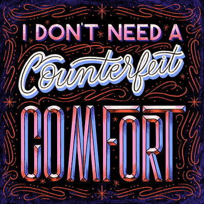 Counterfeit Comfort bethel church comfort counterfeit ghost hand lettering handlettering holy ghost illustration lettering music typography