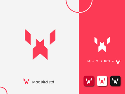 Modern Minimalist Iconic M and X letter logo app logo best logo 2021 best m letter icon bird logo brand identity creative bird logo iconic logo logo design logo folio logotype luxury logo minimalist minimalist best logo modern iconic logo x letter logo