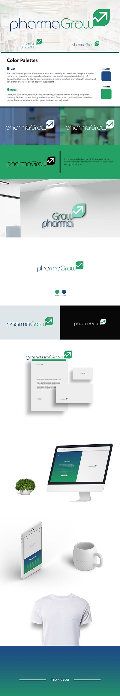 pharma grow logo presentation app design branding icon illustration logo logo design logodesign logos logotype typography ui vector