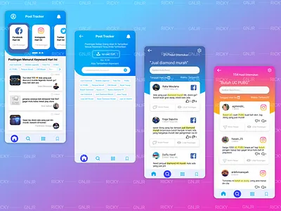 Post Tracker UI app data app ui social media social media app social media ui ui ui ux ui app ui design ui inspiration ui mobile ui mobile app userinterface
