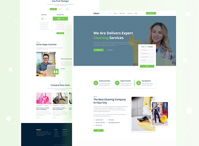 Cleaning Agency Landing Page Design 2020 2020 design 2020 trend 2020 trends agency best web design cleaning agency creative agency creative design design dribbble best shop landing page office cleaning template web app web designer webdesign website