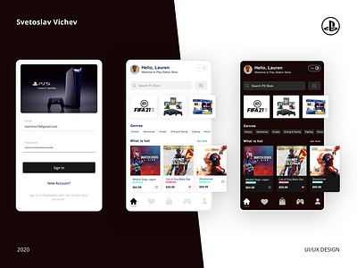 Play Station Store Mobile app - UI/UX design black dark design business card design ecommerce design ecommerce user interface gamer console design gaming industry design ios application design iphone application design mobile app design mobile application design play station ps4 ps5 sketch app design store uiuxdesign user centered design web application design xbox