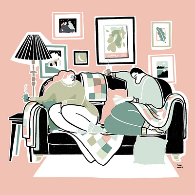 Koselig cosy hygge illustration illustrator koselig sunday telegraph winter