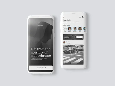 Horizons App Mockup app branding design minimal photography typography ui ui design ux