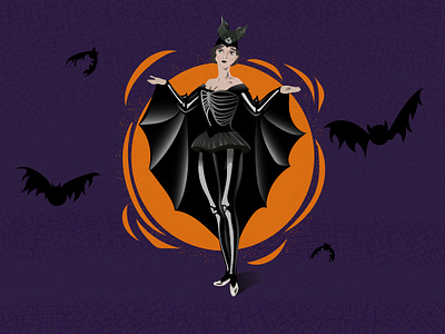 Flapper Halloween (Dribbble Weekly Warmup) adobe illustrator dribbbleweeklywarmup graphic design halloween halloween bash halloween costume illustration illustrator ipad retro vector vector art