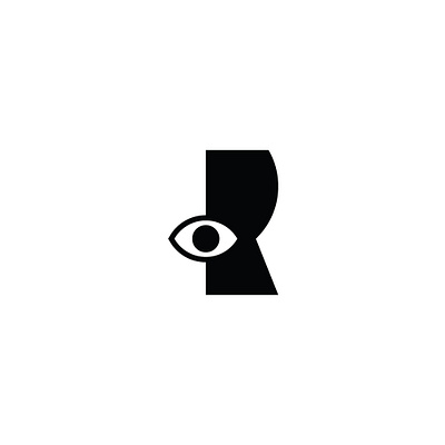 Letter R Eye Face Logo buy buy logo eye eyes face faces letter lettering letters logo logos logos for sale logotype minimal modern r sale sales view vision