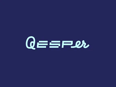Qesper futuristic handlettering handwriting logotype technical