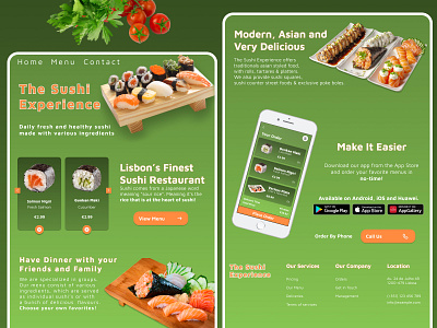 Sushi Landing Page UX/UI Design awwwards digital dribbble figma freelancer html landingpage minimaldesign uidesign uitrends uiuxdesign userinterface uxdesign uxdesignui webdesign webdesigner webdeveloper wordpress wordpressdesign wordpressdeveloper