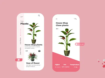 House plant app branding design minimal ui ui website template ux website