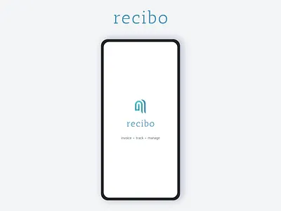 Recibo App design flat login ui minimal mobile ui onboarding ui