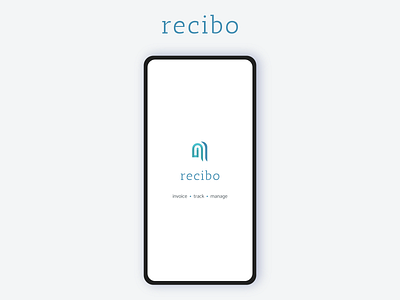 Recibo App design flat login ui minimal mobile ui onboarding ui