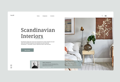 Homepage design minimal scandinavian design ui web webdesign