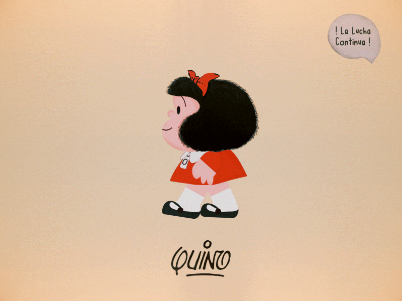 Quino - Walk Cycle Mafalda aftereffects animation cartoon character mafalda motion design walk cycle walking