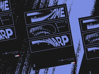 'Time Of Warp' Poster of 'I Love Motion Graphic' Series abstract aftereffects blue cornflower blue illustration inspiration motion motionart motiongraphics neon pixel poster print t shirt