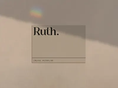 Ruth Business Card Mockup branding design illustration logo typography