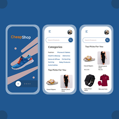 CheapShop app design fashion fashion app shop shopping shopping app ui ux