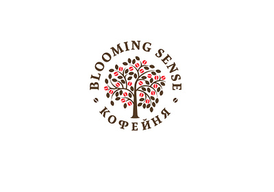 Corporate identity for a restaurant Blooming Sense brand brand design branding branding agency branding and identity coffee coffee tree design logo restaurant tree