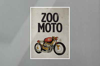 Zoo Moto Poster branding design illustration typography