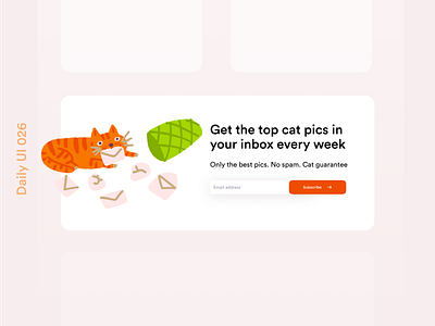 Daily UI 026 Subscribe cat design cat illustration daily ui daily ui 026 dailyui dailyui 026 dailyuichallenge illustration subscribe subscribe form subscription subscription ad subscription box web design webpage design website design