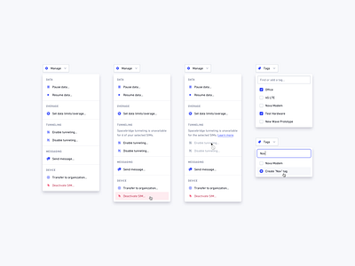 Dropdown Menus dashboard ui dropdown dropdown menu dropdown ui floating interface panel ui web