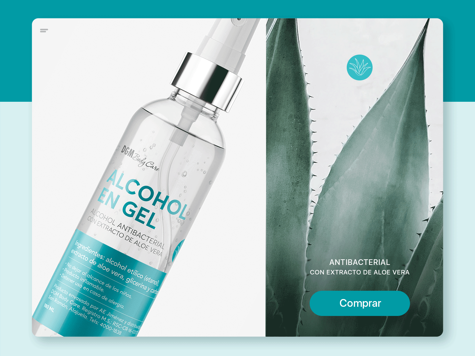 label product design alcohol aloe cart costa rica covid design ecommerce gif interaction interface label packaging product detail screen detail ui ux