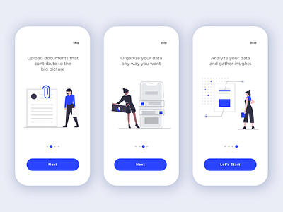 App Walkthrough app app design illustration minimal minimalist mobile app ui ui design ux ux design vector vector illustration vectors walkthrough walkthrough screen wizard