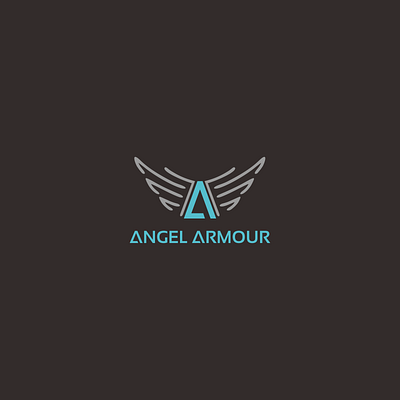 angel armour design icon logo minimal vector