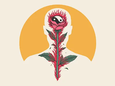 ☯️🥀 design duality fire flames flash guadalajara illustration mexico negative space neo traditional rose roses tattoo traditional traditional tattoo ying yang yingyang