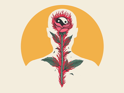 ☯️🥀 design duality fire flames flash guadalajara illustration mexico negative space neo traditional rose roses tattoo traditional traditional tattoo ying yang yingyang
